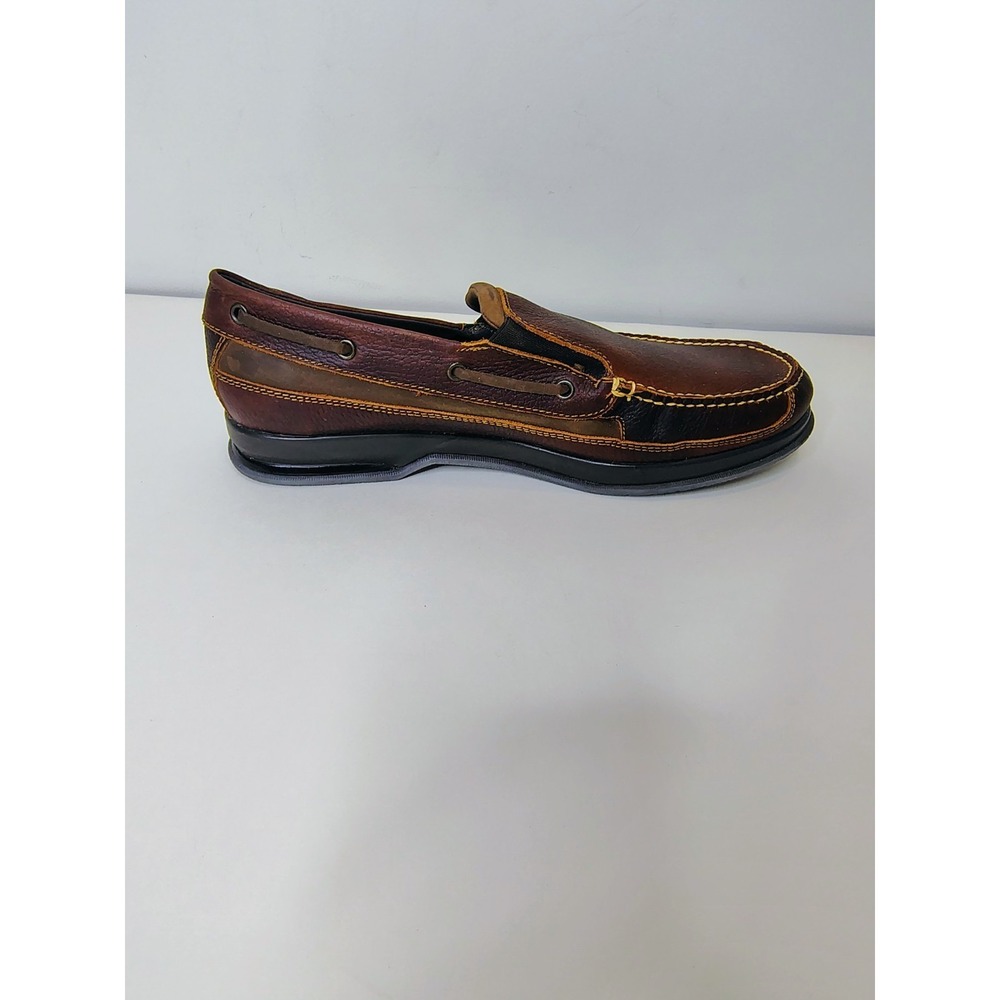 Hitchcock Boat Moccasin Mens Size 13 3E Brown Leather Slip On - Picture 7 of 11